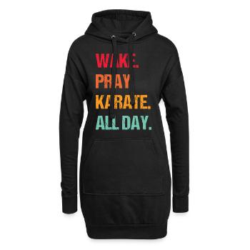 Karaté Arts martiaux Combats de karaté - Sweat-shirt à capuche long Femme - noir - Devant