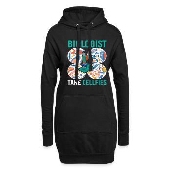 Biologist Take Cellfies Microbiologie - Sweat-shirt à capuche long Femme - noir - Devant