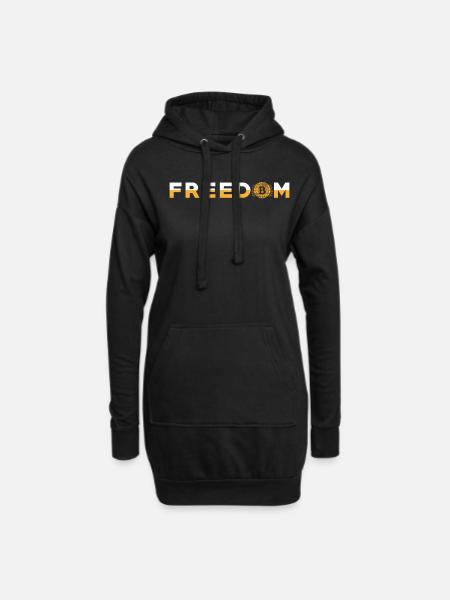 Bitcoin - Hoodie-Kleid - Schwarz