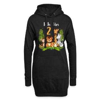 2. Geburtstag Zweiter Kindergeburtstag Mädchen Dsc - Hoodie-Kleid - Schwarz - Vorne
