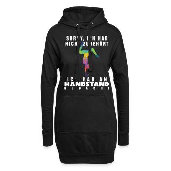 Handstand Turnen - Turnerin Spruch - Hoodie-Kleid - Schwarz - Vorne