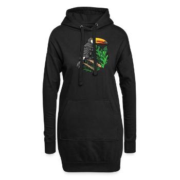 Tukan Costa Rica Tucan Tropical Oiseau Caraïbe motif - Sweat-shirt à capuche long Femme - noir - Devant