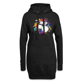 percussion - Hoodie Dress - black - Front