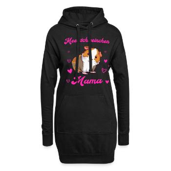 Meerschweinchen Mama Guinea Nagetier Meerschwein - Hoodie-Kleid - Schwarz - Vorne