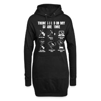 Things I Do In My Free Time Play Violin Music - Hoodie-Kleid - Schwarz - Vorne