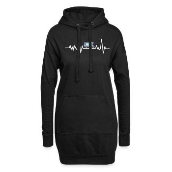 Camping Wohnwagen Urlaub Camper Wohnmobil Camping - Hoodie-Kleid - Schwarz - Vorne
