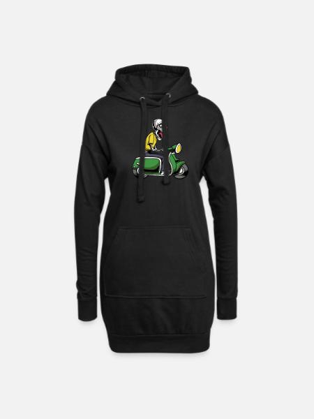 Motorroller Mofa Moped Roller - Hoodie-Kleid - Schwarz
