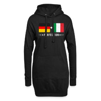 Italie Allemagne Drapeau - Sweat-shirt à capuche long Femme - noir - Devant
