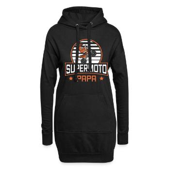 Supermoto Motorrad Design für einen Enduro Fahrer - Hoodie-Kleid - Schwarz - Vorne