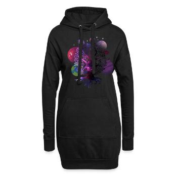 Arbre de la galaxie de la vie, planètes, système solaire, - Sweat-shirt à capuche long Femme - noir - Devant