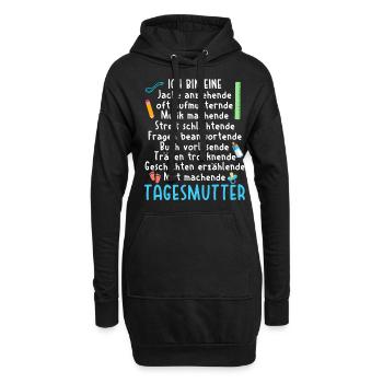 Tagesmutter Erzieher Kindergarten Kita Tagesmutter - Hoodie-Kleid - Schwarz - Vorne
