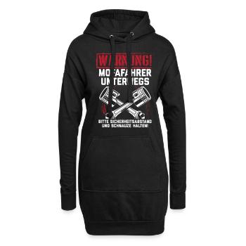 Mofa Moped Mofafahrer Mopedfahrer Mofas Geschenk - Hoodie-Kleid - Schwarz - Vorne