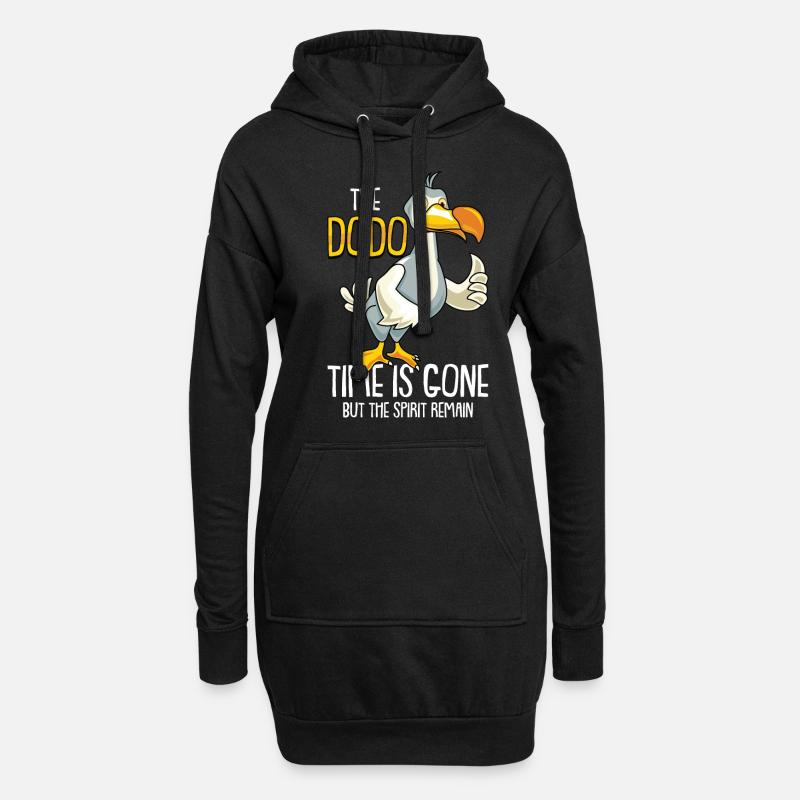 Dodo Mauritius Dronte - Hoodie-Kleid - Schwarz