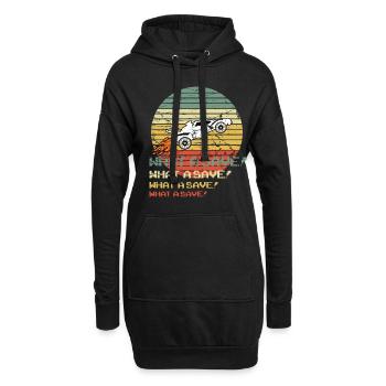 Rocket RC Car League Soccer Retro Vintage - Hoodie-Kleid - Schwarz - Vorne