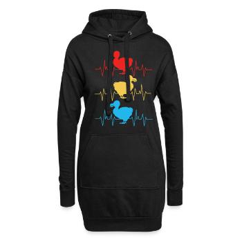 Dodo cadeau oiseau primitive fossil archéologie Geek - Sweat-shirt à capuche long Femme - noir - Devant