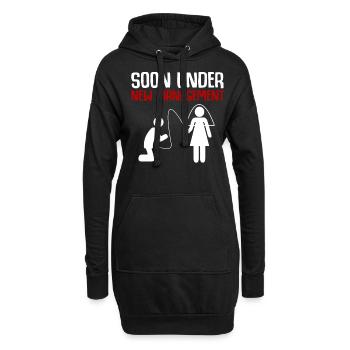 La fête de La Béatille, Bientôt Au-dessous de la nouvelle - Sweat-shirt à capuche long Femme - noir - Devant