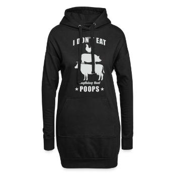 Vegetarier Geschenk - Hoodie-Kleid - Schwarz - Vorne