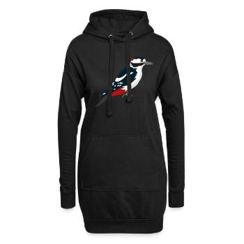 Specht Grafik Design T-Shirt Geschenk - Hoodie-Kleid - Schwarz - Vorne