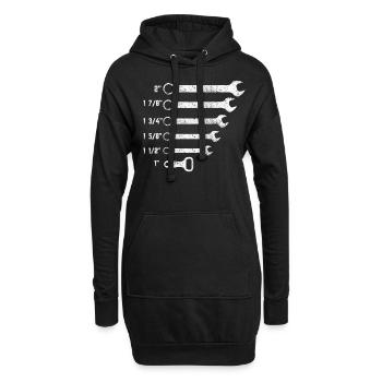 Mécanicien cadeau, atelier, ouvre-bière - Sweat-shirt à capuche long Femme - noir - Devant