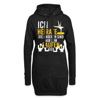 Junggesellenabschied - Hoodie-Kleid - Schwarz - Vorne