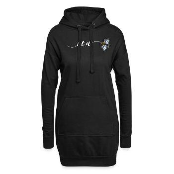 Abeille - Sweat-shirt à capuche long Femme - noir - Devant