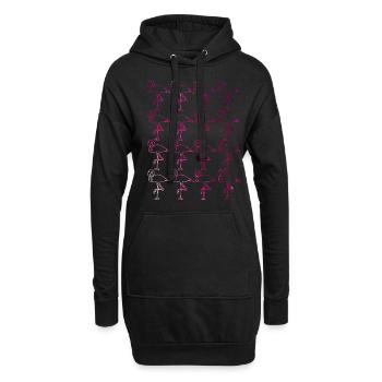 Flamingos Flamingo - Sweat-shirt à capuche long Femme - noir - Devant