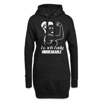 Mutter Und Cafeteria-Mitarbeiterin Macht Mir Beim - Hoodie-Kleid - Schwarz - Vorne