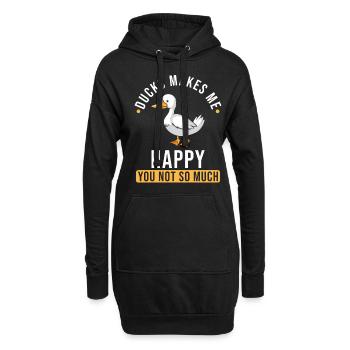 Canards sort drôle - Sweat-shirt à capuche long Femme - noir - Devant