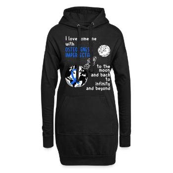 Osteogenesis Imperfecta Glasknochen Blau Schleife - Hoodie-Kleid - Schwarz - Vorne