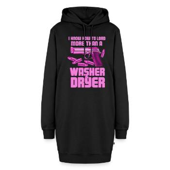 I Know How To Load More Than A Washer Policier - Sweat-shirt à capuche long Femme - noir - Devant