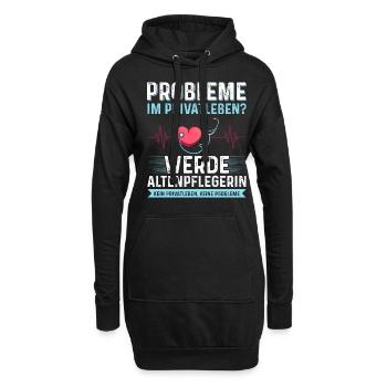 Altenpflegerin Altenpfleger Altenheim Geschenk - Hoodie-Kleid - Schwarz - Vorne