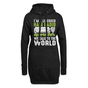 Radio amateur Ham Radio Radio Radio Amateufunker - Sweat-shirt à capuche long Femme - noir - Devant