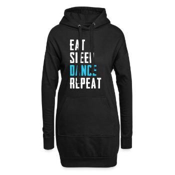 Eat Sleep Dance Repeat Danseur Cadeau - Sweat-shirt à capuche long Femme - noir - Devant