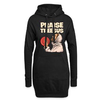 Wurfsport Design für einen Discgolf Spieler - Hoodie-Kleid - Schwarz - Vorne