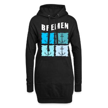 Brême ville nord de l’Allemagne du Nord Cadeau Moin - Sweat-shirt à capuche long Femme - noir - Devant