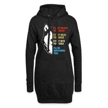 Malamut - Hoodie-Kleid - Schwarz - Vorne