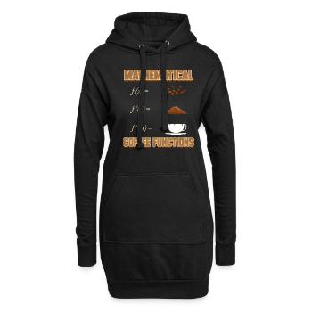 Mathematische Kaffee Funktionen Mathematiker - Hoodie-Kleid - Schwarz - Vorne