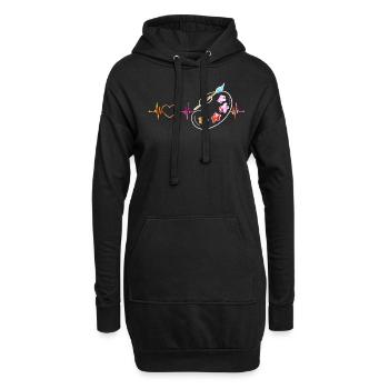 Malen Palette Pinsel Künstler Maler Geschenk - Hoodie-Kleid - Schwarz - Vorne