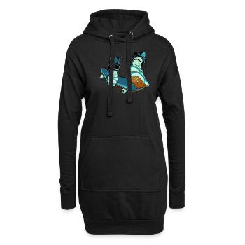 Skateboard Skateboarder Halfpipe Skater - Hoodie Dress - black - Front