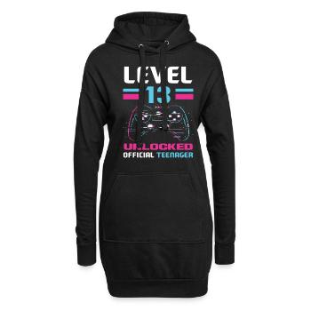 13. Geburtstag Jungen Teenager Gamer - Hoodie-Kleid - Schwarz - Vorne