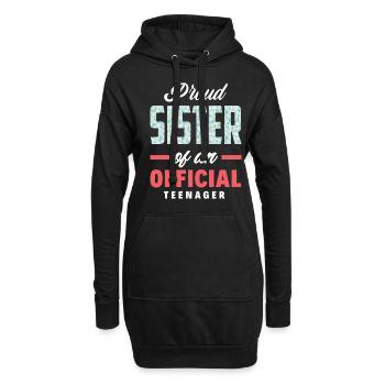 13ème anniversaire Jeune fille - Sweat-shirt à capuche long Femme - noir - Devant