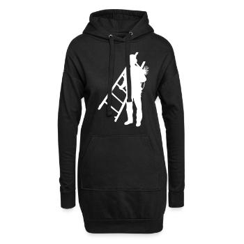 Schornsteinfeger Schlotfeger - Hoodie-Kleid - Schwarz - Vorne