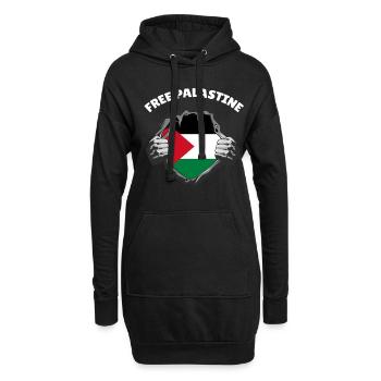 Free Palestine Palestinian Palestine T-Shirt - Hoodie Dress - black - Front