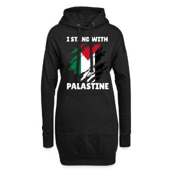 Palestinian Flag I Stand With Palestine - Hoodie Dress - black - Front