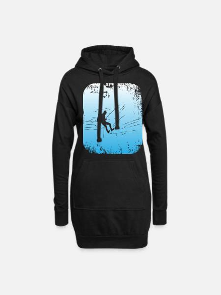 Canyoning - Hoodie-Kleid - Schwarz