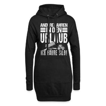Landwirtschaft Andere fahren in den Urlaub Ich - Hoodie-Kleid - Schwarz - Vorne