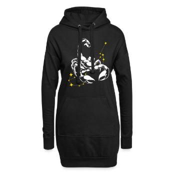 Skorpion Sternzeichen - Hoodie-Kleid - Schwarz - Vorne