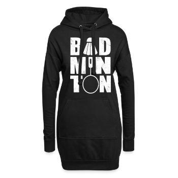 Badminton Federball Badmintonschläger Geschenk - Hoodie-Kleid - Schwarz - Vorne