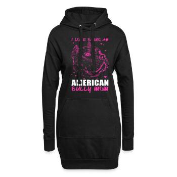 American Bully Mom Hund Hundebesitzerin Geschenk - Hoodie-Kleid - Schwarz - Vorne