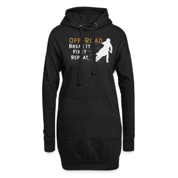 Off Road Break it Fix it Repeat Motocross - Hoodie-Kleid - Schwarz - Vorne